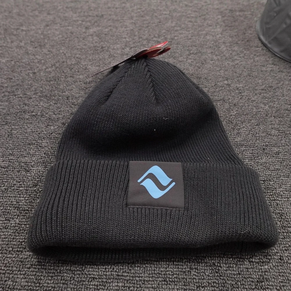 Helly Hansen Hat Beanie Fitted Mens One Size Black PS 2IN1 Lined Knit Winter